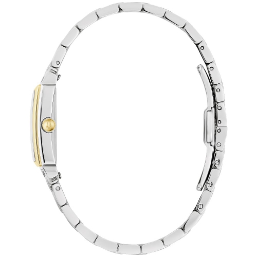 Montre à quartz Sutton 21 mm de Bulova avec boîtier en inox deux tons et cadran blanc