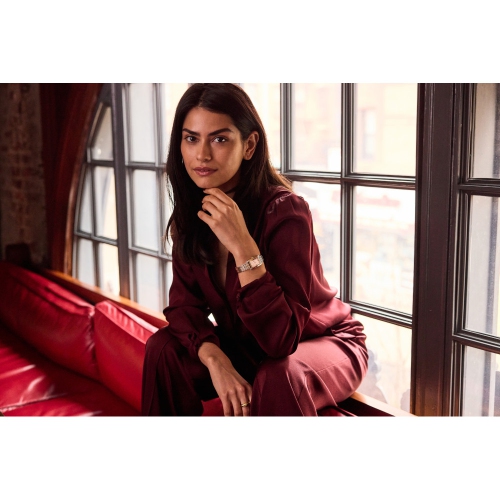 Montre à quartz Sutton 21 mm de Bulova avec boîtier en inox deux tons et cadran blanc