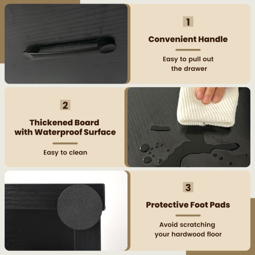 Topbuy 4-Tier Bookcase w/Storage Drawer Modern Storage Shelf w/3-Tier Open Shelf Freestanding Display Shelf Grey/Natural/White