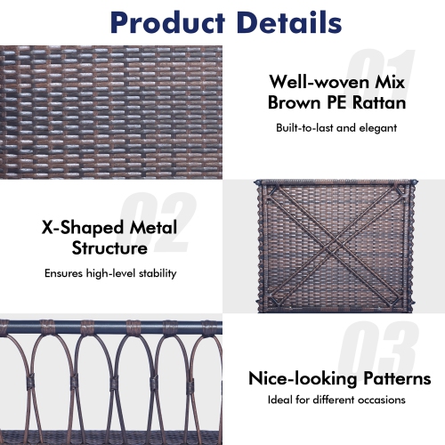 Gymax Patio Rattan Porch Swing Single Person Hanging Seat w/ Seat & Back Cushions Backyard