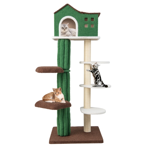 Gymax 7 Tier Modern Cat Tree Tower 61 Cat Climbing Stand with Sisal Scratching Posts Best Buy Canada