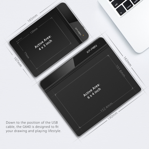 XPPen StarG640 6x4 pouces OSU! Tablette à dessin ultramince Carte graphique numérique tablette stylet sans pile (8192 niveaux pression du stylet）