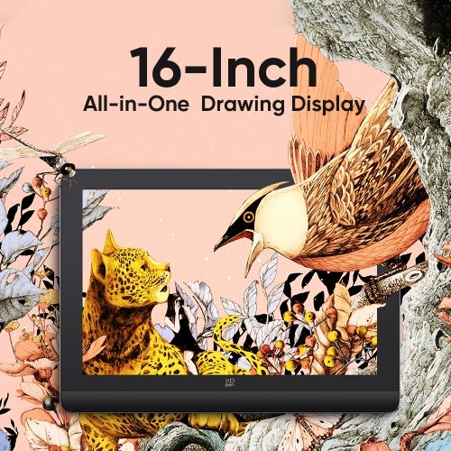 XPPen Artist Pro 16 écran graphique haute résolution de 16 po (2560 x 1600) moniteur de dessin avec stylet intelligent avancé X3 Pro 16384 niveaux de
