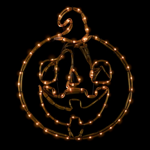 NORTHLIGHT  Jack-O-Lantern 4 Function Led Lighted Halloween Window Silhouette - 18"