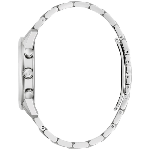 Bulova Mens Sutton Quartz Watch 41mm Silver-Tone Stainless Steel Case and Bracelet with Silver-White Dial