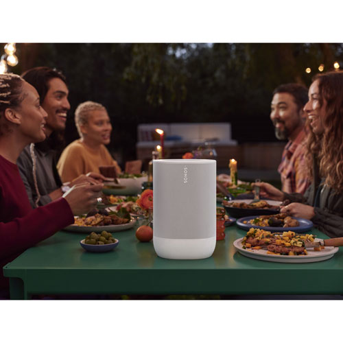Haut-parleur intelligent portatif durable Move 2 de Sonos - Blanc