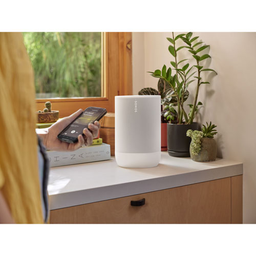 Haut-parleur intelligent portatif durable Move 2 de Sonos - Blanc