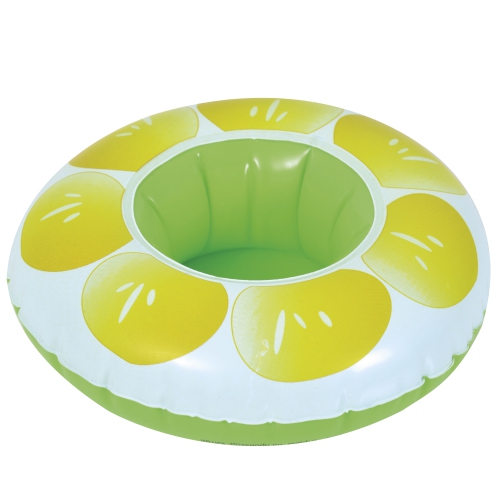 Porte-boisson gonflable de piscine de 9 po en forme de tranche de citron