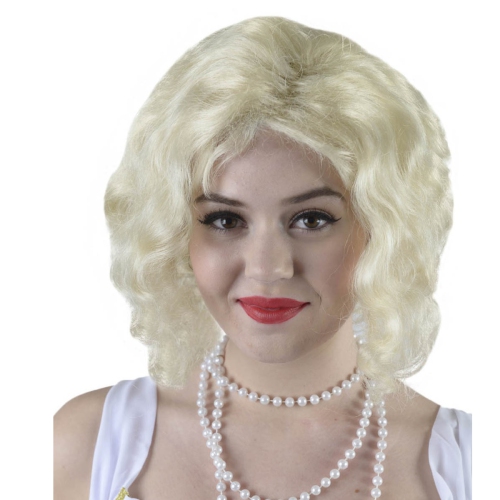 White Classic Marilyn Monroe Halloween Wig Costume Accessory- One Size Fits Most