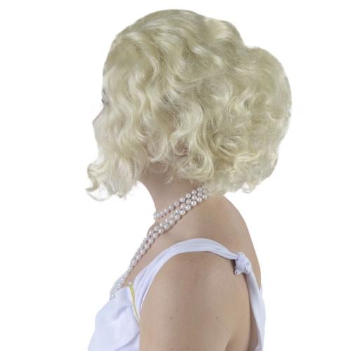 White Classic Marilyn Monroe Halloween Wig Costume Accessory- One Size Fits Most