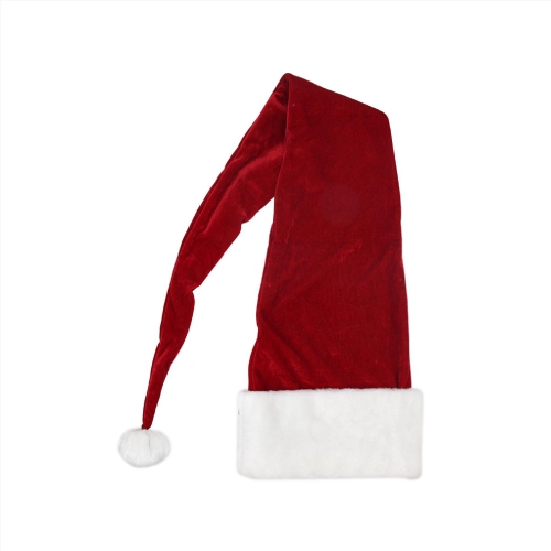 NORTHLIGHT  Unisex Adult Christmas Long Santa Hat - One Size - And White In Red