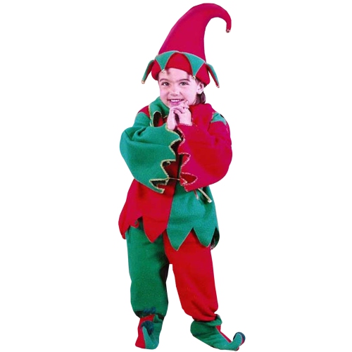 Costume de Noël de lutin vert et rouge pour tout-petit – petit