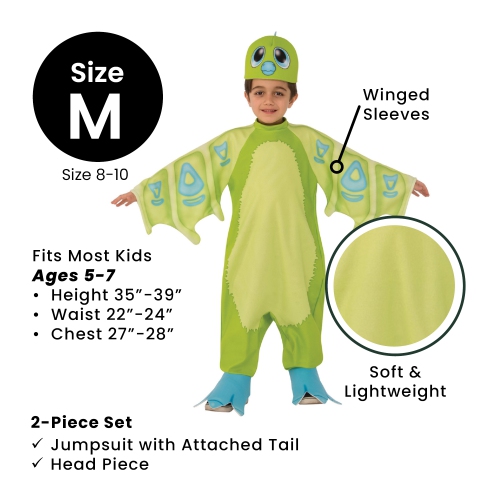 Draggles Hatchimal Green Children's Halloween Costume Size Medium 8-10