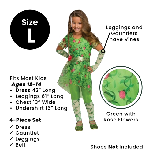 Girl's Poison Ivy Children's Halloween Costume - Large 12-14