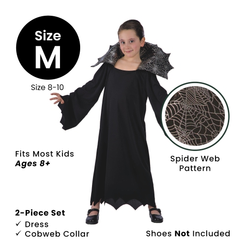 Vampire Girl Child Halloween Costume - Medium - Black and Gray