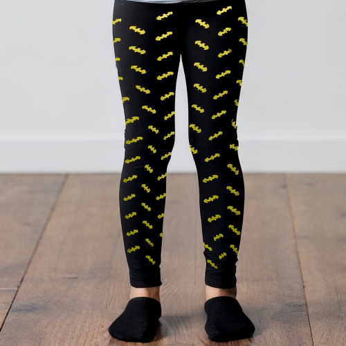 Children's Bats Halloween Footless Tights - Size 5 - Black and Yellow