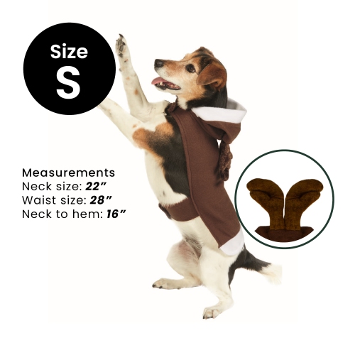 Reindeer Christmas Costume for Dogs Size: Small