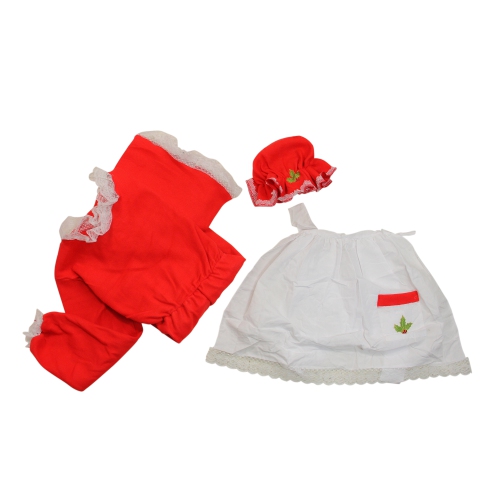 Costume de Noël pour adultes en peluche de Mme Père Noël en velours rouge et blanc - Taille unique