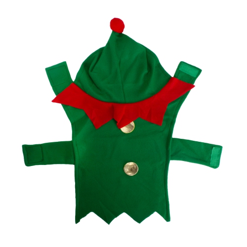 Elf Christmas Dog Costume with Hat - Size XS
