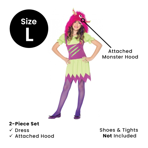 Girl's Fuzzy Wuzzy Wanda Halloween Costume - Large