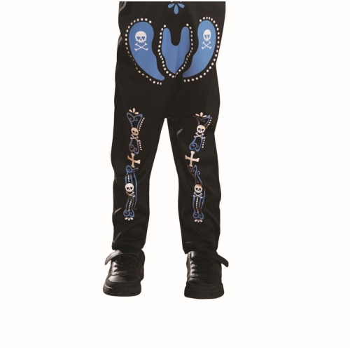 Black and Blue Skeleton One Piece Boy Child Halloween Costume - Small
