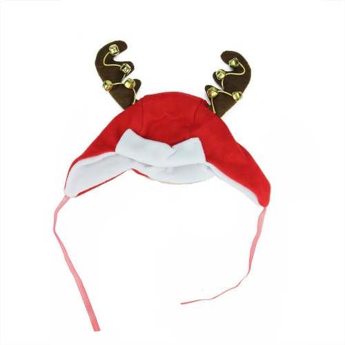 Chapeau de trappeur de Noël unisexe pour adultes, renne rouge et blanc, 17 po - taille unique