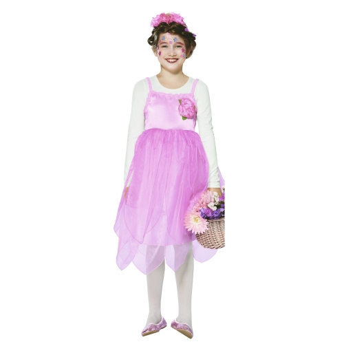 Costume d'Halloween rose pour enfant, fée des fleurs - Grand