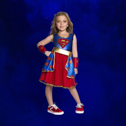 Blue and Red DCC – Costume d’Halloween robe tutu pour filles, taille G, 10-12