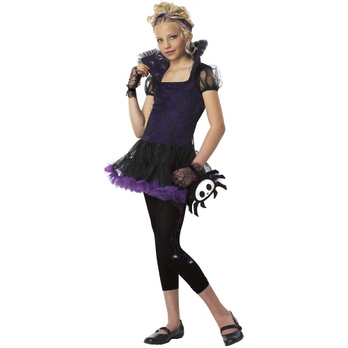 SKELANIMALS  Girl's Purple And Timmy The Spider Halloween Costume - Small In Black