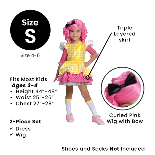 Lalaloopsy Croustade de luxe biscuits au sucre fille costume d'Halloween petit 4-6