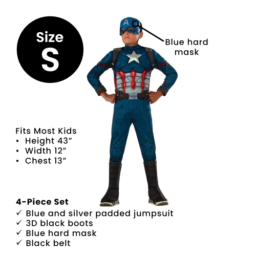 Costume d'Halloween pour garçons, Capitaine America - petit