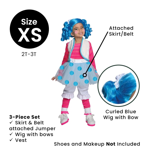 Costume d'Halloween pour enfant, mitaines Lalaloopsy Fluff 'n' Stuff - fille - TP 2T-3T