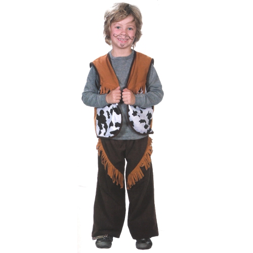 Costume d'Halloween pour enfants, cowboy brun et blanc - moyen