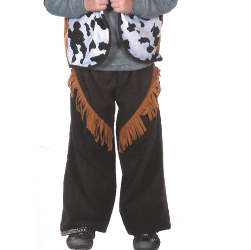 Costume d'Halloween pour enfants – garçon de cowboy brun et blanc – Grand