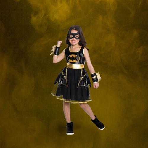 Costume d'Halloween robe tutu de Batgirl pour enfants - fille - petit 5-6