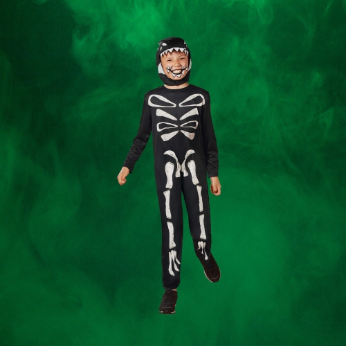 Costume d'Halloween une pièce dinosaure pour garçon - moyen 7-10 ans