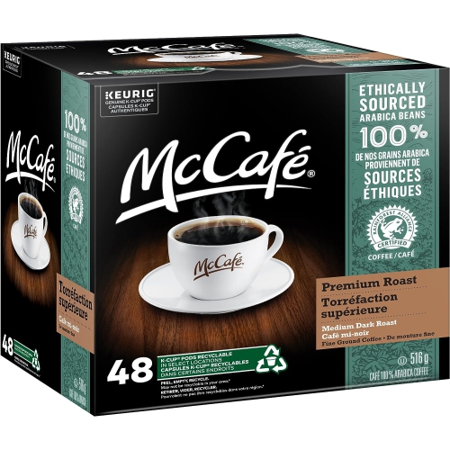 MCCAFE  Mccafé Premium Medium Dark Roast K-Cup Coffee Pods, 48 Count, Ethically Sourced, for Keurig Coffee Makers