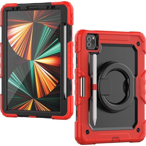 XCRS Rugged Kickstand Cover, Portable Folding Handle Grip 360° Rotating Kickstand Shockproof Hybrid Case for Apple iPad Air, Air 4 (2020)/ iPad Pro