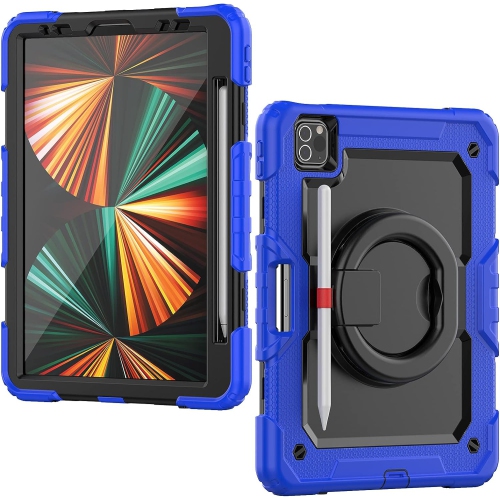 XCRS Rugged Kickstand Cover, Portable Folding Handle Grip 360° Rotating Kickstand Shockproof Hybrid Case for Apple iPad Air, Air 4 (2020)/ iPad Pro