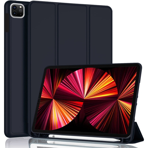 XCRS  Smart Folio Cover w Built-In Pencil Holder, Pu Leather Flip, Multi-Angle Viewing Stand, Case for Apple Ipad Air 5Th Generation (2022) / Ipad