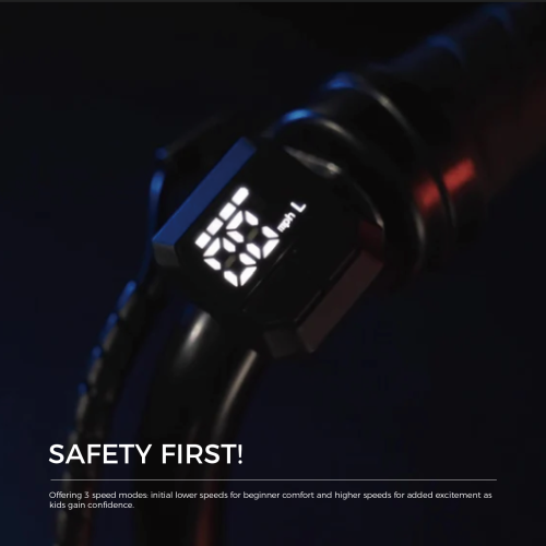 HYPER GOGO CRUISER 12 PLUS- moto-vélo électrique pour enfants - motocyclette électrique pour enfants en bleu clair