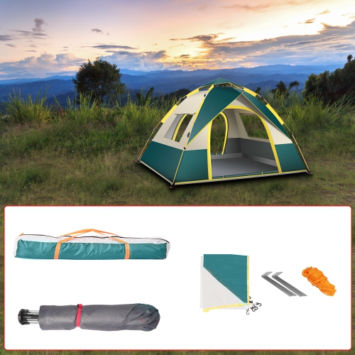 axGear Camping Tent Waterproof Windproof Dome Hiking Tent 2 to 4 People Family