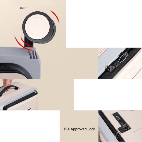 Valise de cabine pliable compacte de 20 po Travel Light pliable noire d'axGear