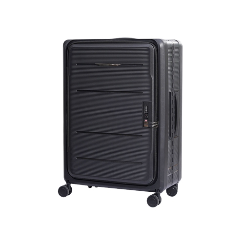 Valise compacte repliable de 24 po repliable avec lampe de voyage d'axGear - Noir