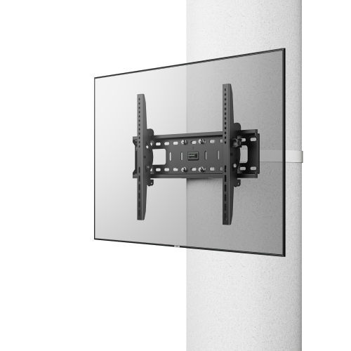 CONDOMOUNTS  Tilt Only-Large Pillar Tv Mount | Column Tv Mount | Round & Square Post Tv Mount | No Drill | Holds 120Lbs | Fits 37" to 85" Tvs | Fits Pillars 8" & Wider | White Strap