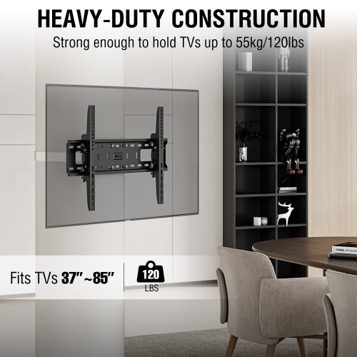 CondoMounts TILT Only-LARGE Pillar TV Mount | Column TV Mount | Round & Square Post TV Mount | No Drill | Holds 120lbs | Fits 37" to 85" TVs | Fits