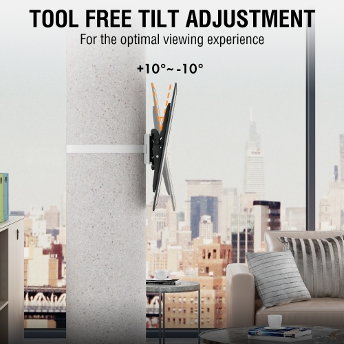 CondoMounts TILT Only-LARGE Pillar TV Mount | Column TV Mount | Round & Square Post TV Mount | No Drill | Holds 120lbs | Fits 37" to 85" TVs | Fits