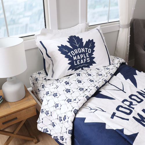 NHL 4-Piece Bed Sheet Set - Twin - Toronto Maple Leafs