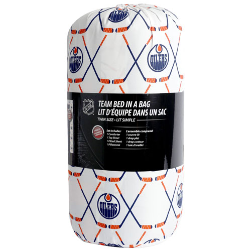 NHL 4-Piece Bed Sheet Set - Twin - Edmonton Oilers