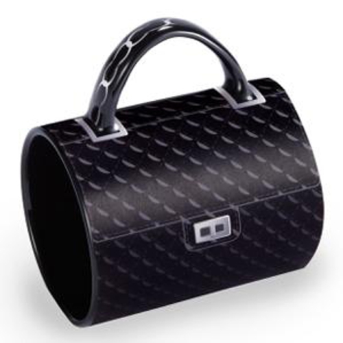 WILD EYE  5" Fashion Avenue Chic Quilted Classic Ceramic Handbag Mug